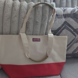 Vineyard Vines Red and Cream Tote Bag Martha's vineyard